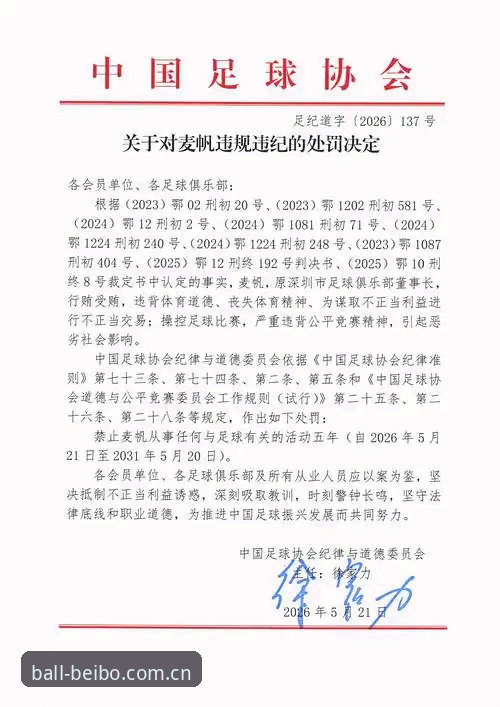 贝博官方入口 揭秘足协第三批禁足名单背后:65人遭罚,17人终身禁赛的行业震荡